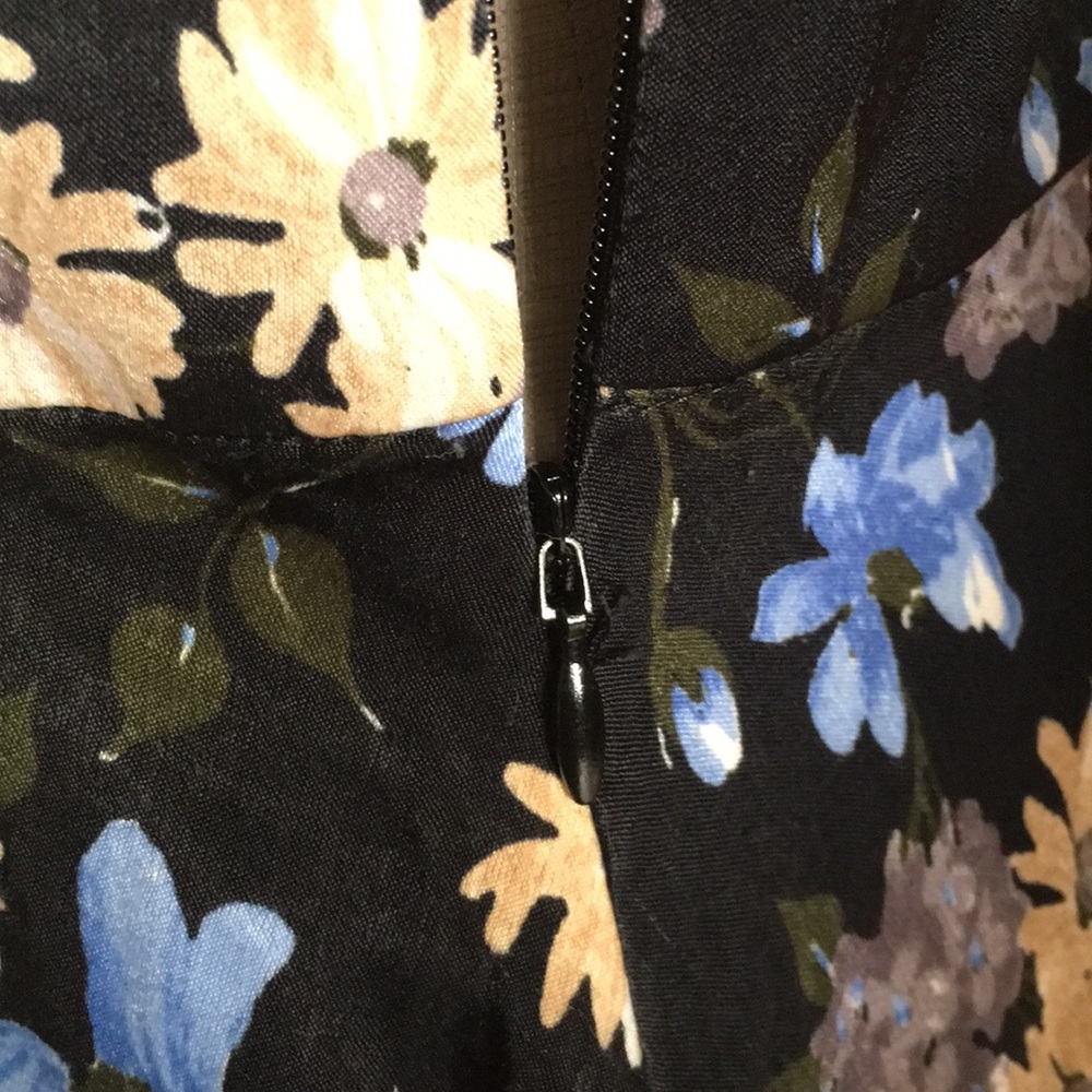 ZARA Long Sleeve Flower Dress NWT Sz XS - Picture 8 of 11